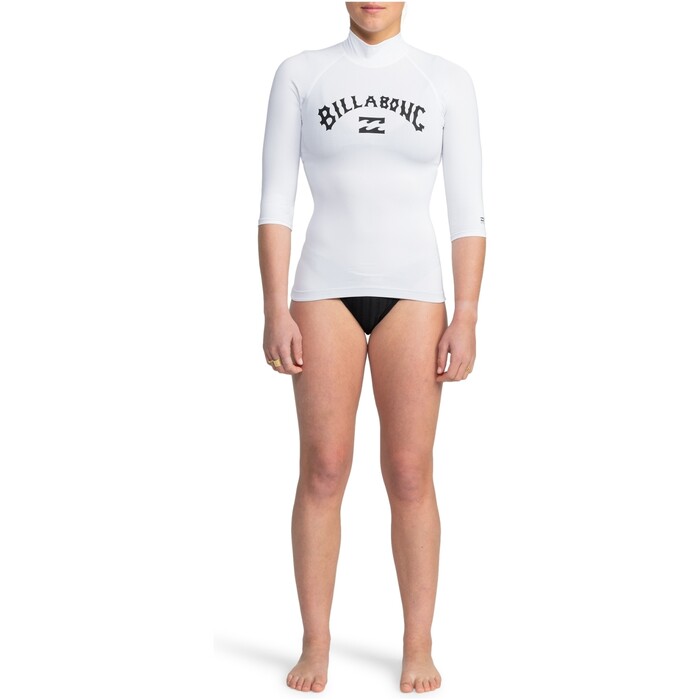 2024 Billabong Mujer Tropic Surf Chaleco De Lycra De Manga Corta EBJWR03019 - White